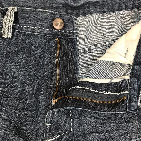 JORDAN CRAIG Flag Embroidery Straight Jeans Men 36x32 Blue Stylish Premium Rave - Picture 8 of 13
